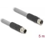 DeLOCK Sensor-/Aktorkabel 5 m RST M12 Grau 80541