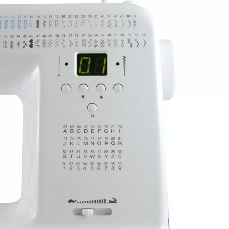 Mechanische Haushaltsnähmaschine lucznik Malwina 2070 — 63 Stichmuster, 7 mm Stichbreite, 99 Programme, automatisches Knopfloch, Freiarm