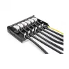 DELOCK Blank Panel 6-Port für Keystone RJ‑Module, schwarz, Metall, für Tisch-/Wand-/Hutschienenmontage
