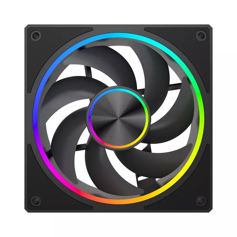 Gehäuselüfter MODECOM VOLCANO LOOP 120 ARGB, 120 mm, PWM, 400–1400 U/min, Schwarz