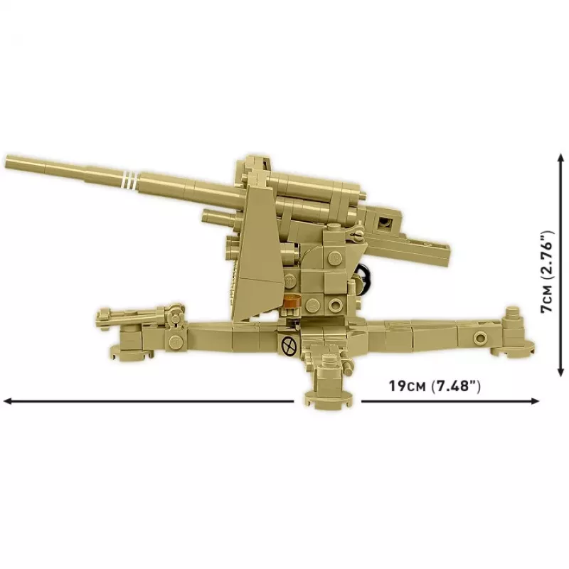 Cobi Klemmbausteine-Modellbausatz 8,8-cm-Flak 18 – 232 Teile, Maßstab 1:35