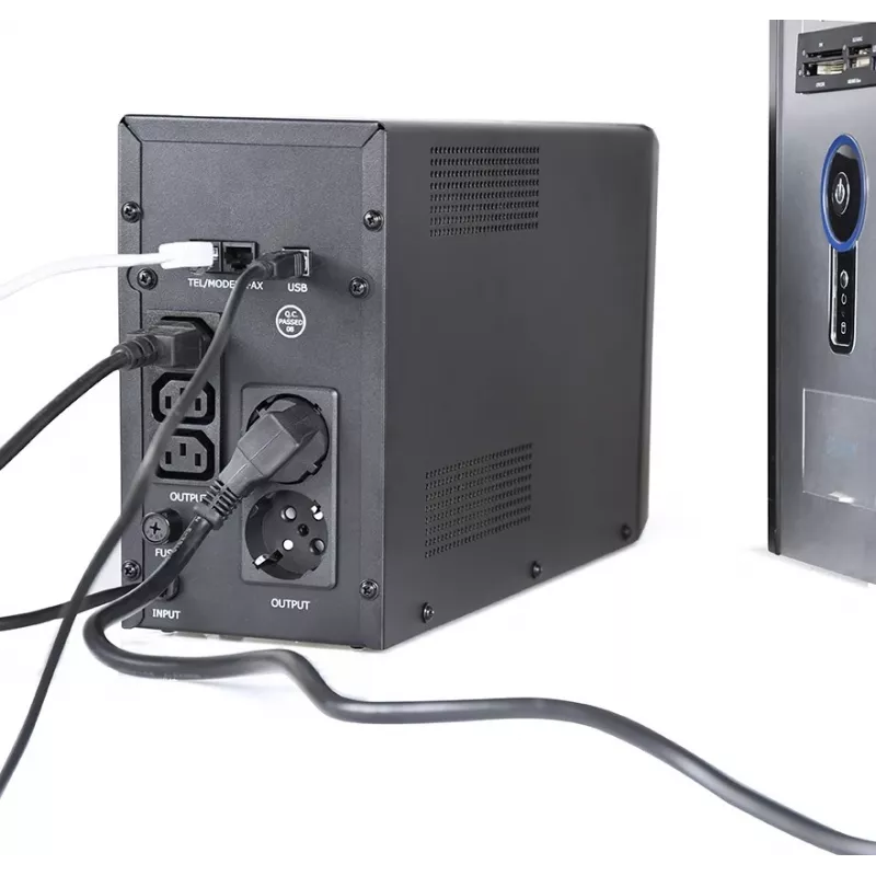 Gembird EG-UPS-035 USV (Unterbrechungsfreie Stromversorgung) Line-Interactive 2 kVA 1200 W 5 AC-Ausgänge