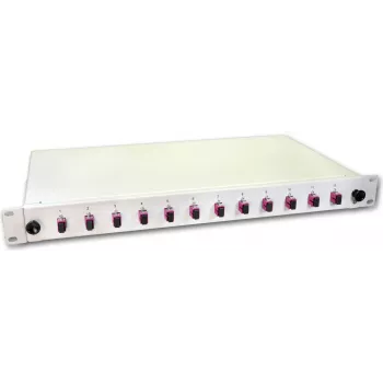 Lightwin LWL-Spleißbox, 12 Fasern, 12x SC-Multimode, 50/125µm OM4 Pigtail-Spleißboxen (SPBOX 12G50 OM4 SC)