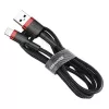 USB-A auf Lightning Kabel Baseus Cafule 2.4A QC 3.0, 1 m — schwarz/rot