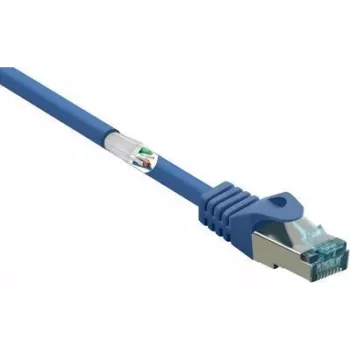 RF-5044976 RJ45 Netzwerkkabel Patchkabel CAT 6a S/FTP 0,50 m Blau Flammwidrig 1 Stk.
