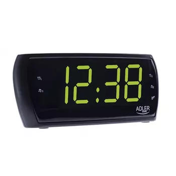 Weckerradio Adler AD 1121 — Weckerradio, FM/AM-Tuner, LED-Anzeige, Batterie-Backup, schwarz