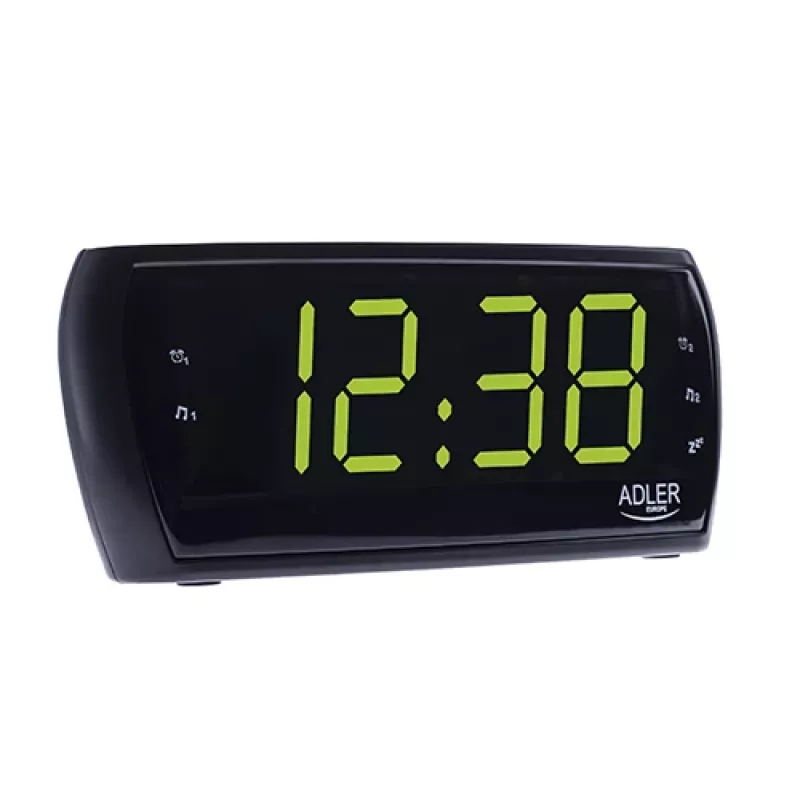 Weckerradio Adler AD 1121 — Weckerradio, FM/AM-Tuner, LED-Anzeige, Batterie-Backup, schwarz