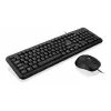 iBox OFFICE KIT II Tastatur-Maus-Set mit USB, QWERTY, Englisch, Schwarz
