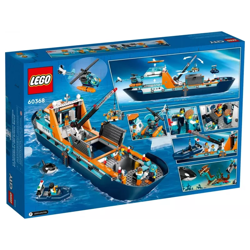 Konstruktionsspielzeug LEGO City Arktis-Expeditionsschiff 60368 — 815 Teile, 7+ Jahre, enthält 4 Minifiguren