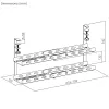 Kabelmanagement für den Schreibtisch MACLEAN MC-102 – zweistufige Untertisch-Ablage, max. Belastung 5 kg, maximale Länge 728 mm, schwarz