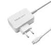 Netzteil QOLTEC 51039 65W AC-to-DC 220–240V 20.3V/3.25A Type C weiß, 1.7 m Kabel