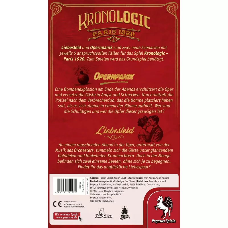 Kronologic - Paris1920: Liebesleid & Opernpanik, Brettspiel-Erweiterung
