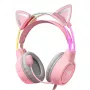 Headphones Onikuma X15Pro Gaming Headphones Pink Cat Ears