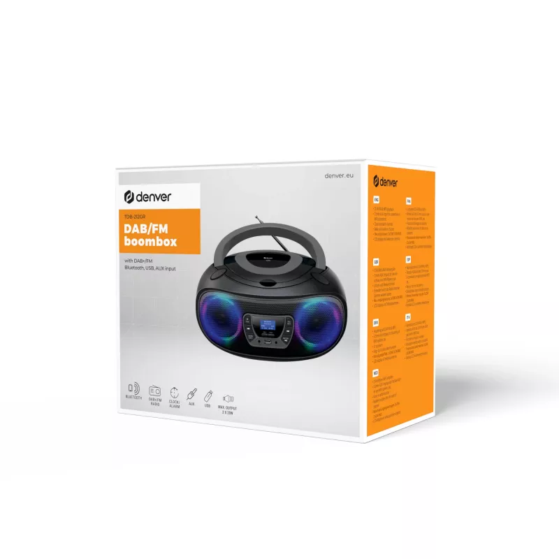 Persönlicher CD-Player Denver TDB-212GR Grau 3,6 W DAB+ FM