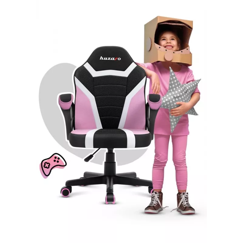 Gamingstuhl für Kinder Huzaro Ranger 1.0 Pink Mesh