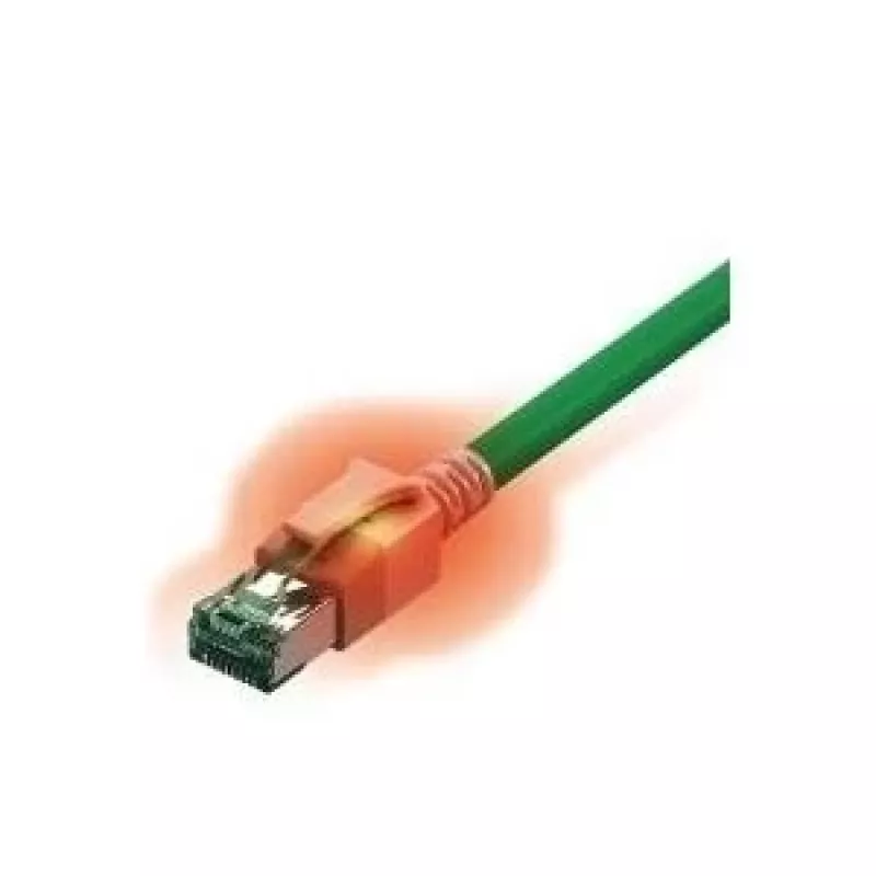 EasyLan DualBoot LED Patchkabel RJ45 S/FTP Cat.6A (Klasse EA) - mit saCon-Stecker - LSOH - grün