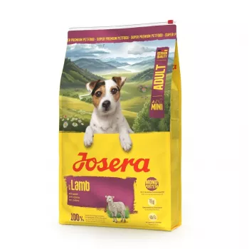 Trockenfutter für Hunde JOSERA Mini Adult Lamb 900 g — kleine Rasse, Lamm-Rezeptur