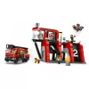 Konstruktionsspielzeug LEGO City Feuerwache mit Drehleiterfahrzeug 60414 — 843 Teile, 5 Minifiguren, 220×320×140 mm