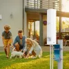 Outdoor omnidirectional 4G LTE antenna QOLTEC 57044, 5 dBi, 600–2700 MHz, 50 W, 50 Ω, weißes Kupfergehäuse
