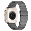GUAN Premium Armband für Apple Watch, Schwarz/Grau, 44mm, 45mm, 42mm (Serie 1/2/3), 49mm, 46mm, GA-MAG-BNDA-P-BGL