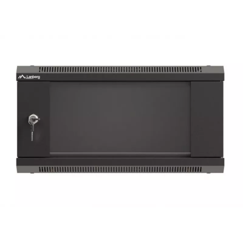 Wandmontierbarer Rack-Schrank LANBERG WF03-5304-10B 19 Zoll 4U schwarz, Glastür