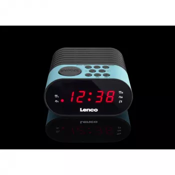 Uhrenradio Lenco CR-07 Schwarz Blau