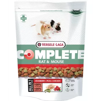 Trockenes Rattenfutter VERSELE-LAGA Rat Complete 500 g — ausgewogene Ernährung für adulte Ratten, 15 % Protein, 6 % Fett