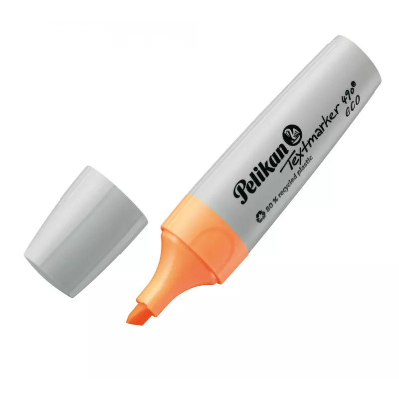 Marker Pelikan Textmarker 490 eco 4 Stück Keilspitze Grün Orange Pink Gelb