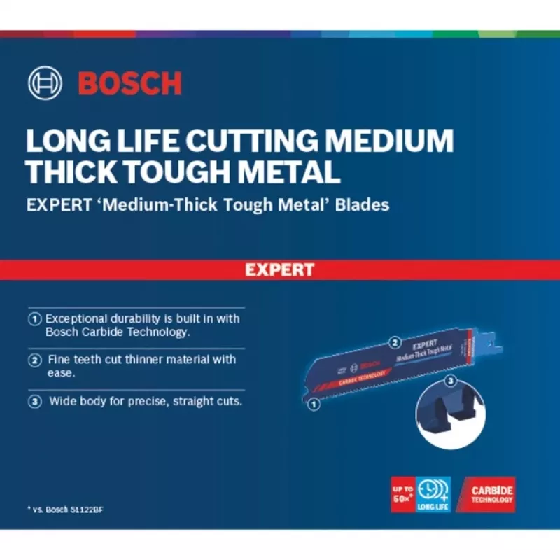 Bosch EXPERT ‘MEDIUM-THICK TOUGH METAL’ S 955 HHM Säbelsägeblatt Kohlenstoffstahl (HCS) 1 St.