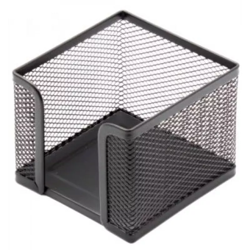 Notizpapierbox Forpus, 9,5x9,5 cm, schwarz, perforiertes Metall 1005-008
