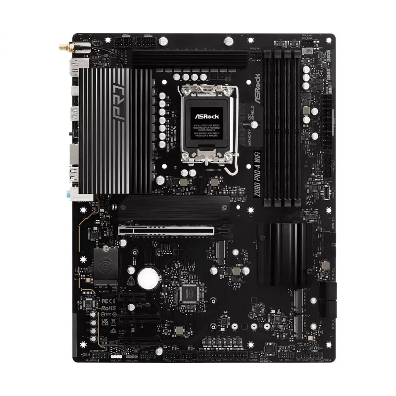 Mainboard ASRock Z890 Pro-A WiFi — Intel Z890, LGA 1851, ATX, DDR5, 4x DIMM, 256GB, Wi‑Fi 6E, 2.5Gb LAN