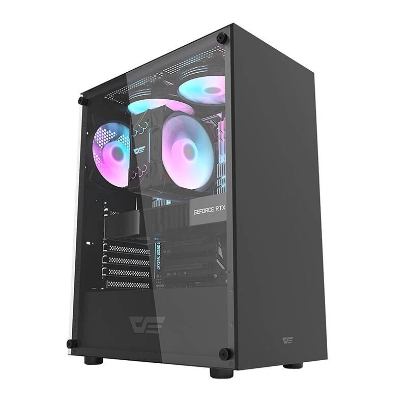 Computer-Gehäuse Darkflash DK100 (schwarz)