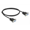 Serielles Kabel DeLOCK 86608 Schwarz 1m RS-232 Sub-D9