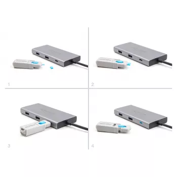 DeLOCK Port Blocker USB Type-C 10 Ports Blau
