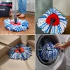 Austauschbarer Mikrofaser-Moppbezug VILEDA Modell 178330, blau/weiß, kompatibel mit Vileda-Mopps