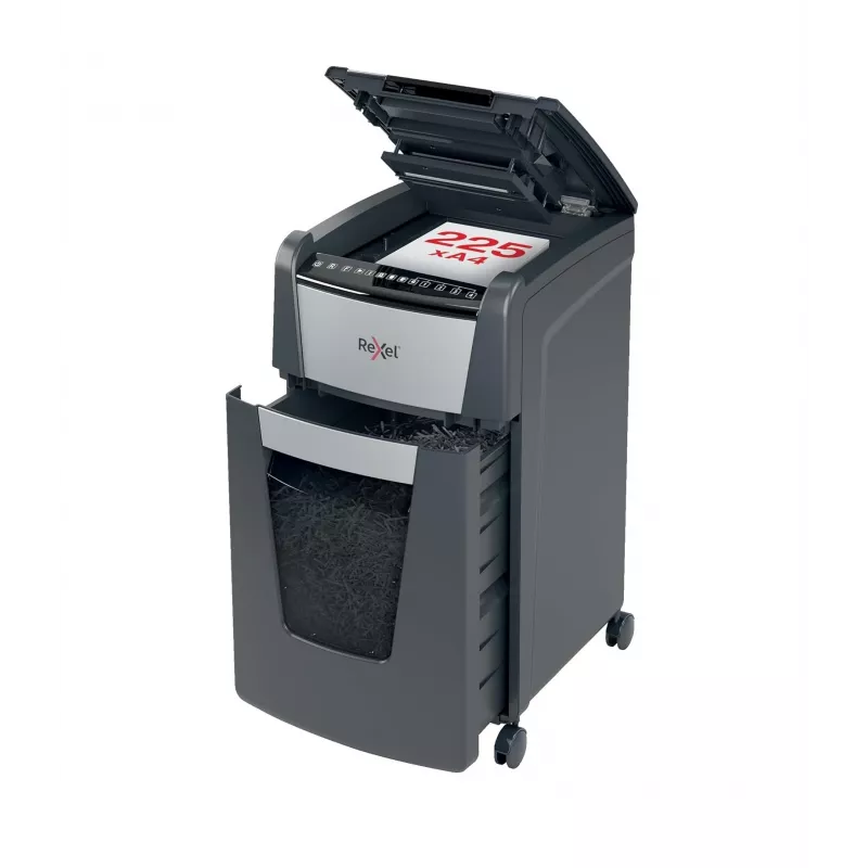 Rexel Optimum AutoFeed+ 225X Automatischer Kreuzschnitt-Aktenvernichter P4