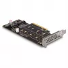 DeLOCK PCI Express x8 Karte auf 2 x interne NVMe M.2 Key M Bifurcation Low Profile
