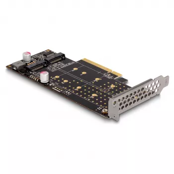 DeLOCK PCI Express x8 Karte auf 2 x interne NVMe M.2 Key M Bifurcation Low Profile