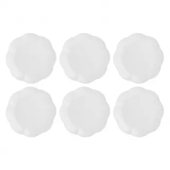 Essteller LA PORCELLANA BIANCA 6er-Set, weißes Porzellan, 26 cm