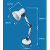 Tischleuchte ESPERANZA AVIOR E27 12W LED, schwarz, höhenverstellbar, flexibler Arm, E27-Fassung