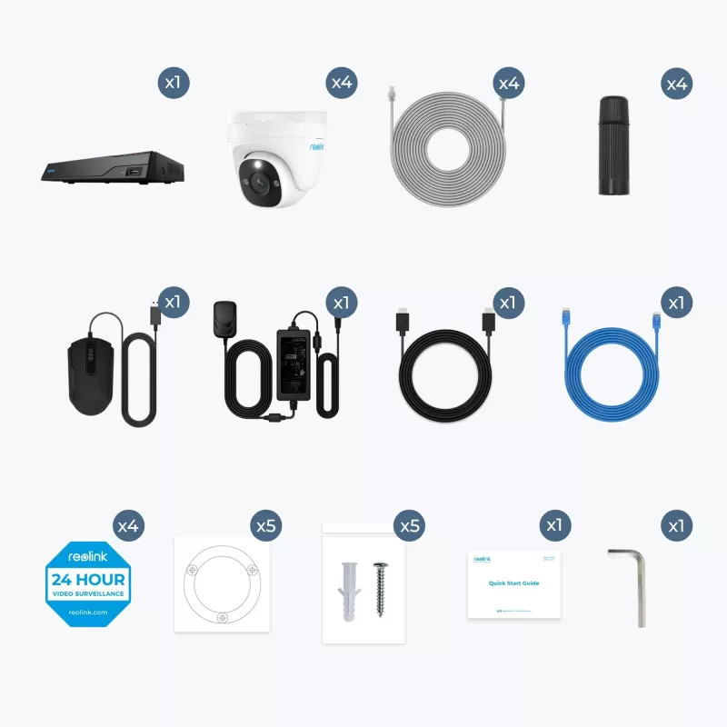 Reolink NVS8-8MD4 Videoüberwachungskit Kabelgebunden 8 Kanäle (PS4KD01-8)