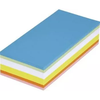 Maul Moderationskarten 6394199 Rechteckig 20,5 x 9,5 cm Weiß, Gelb, Orange, Rot, Grün, Blau, 250 St. (6394199)