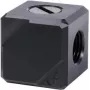 Alphacool Eiszapfen Verbindungsterminal 4-fach G1/4 IG - Schwarz Acetal (17557)