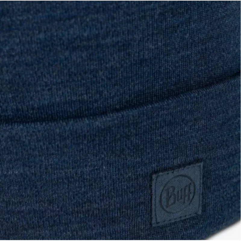 BUFF MERINO HEAVYWEIGHT BEANIE SOLID NIGHT Blau