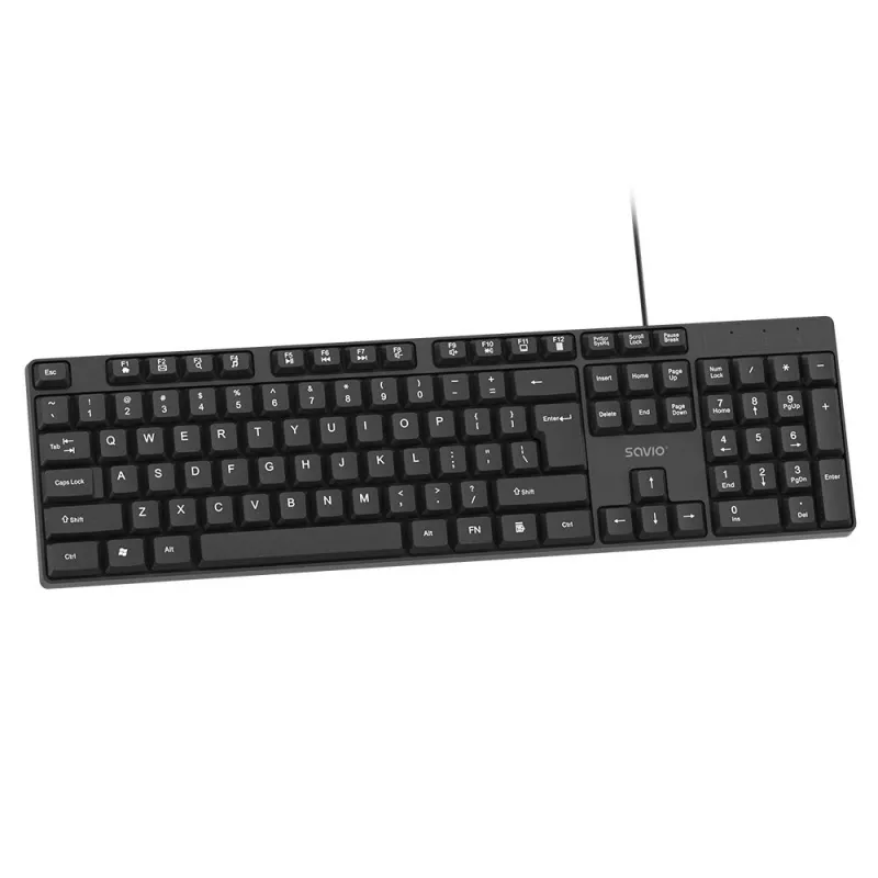 Savio KB-01 Tastatur Home/Office USB QWERTY US Englisch Schwarz
