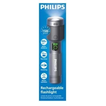 Taschenlampe Philips Wiederaufladbar USB-C 1500 lm 2000 mAh