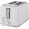 Elektrischer Toaster, weiß, 220-240V, 50-60Hz, 920-1080W, 2 Schlitze, 3 Modi, 7 Bräunungsstufen