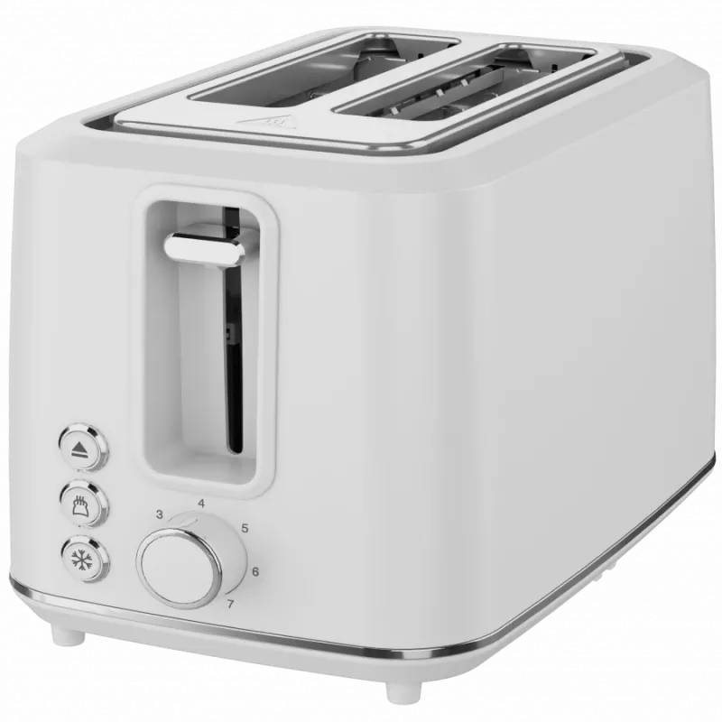 Elektrischer Toaster, weiß, 220-240V, 50-60Hz, 920-1080W, 2 Schlitze, 3 Modi, 7 Bräunungsstufen