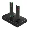 Qoltec 52274 M.2 SSD-Dockingstation | NVMe | SATA | USB-C | DUAL 2 x 2TB