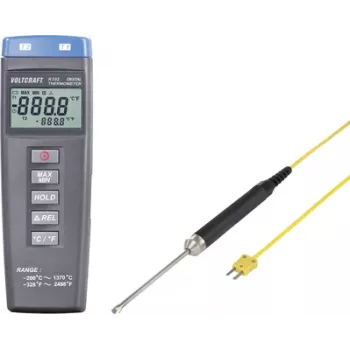 VOLTCRAFT K102 + TP 207 Temperaturmessgerät -200 bis +1370 °C Fühler Typ K